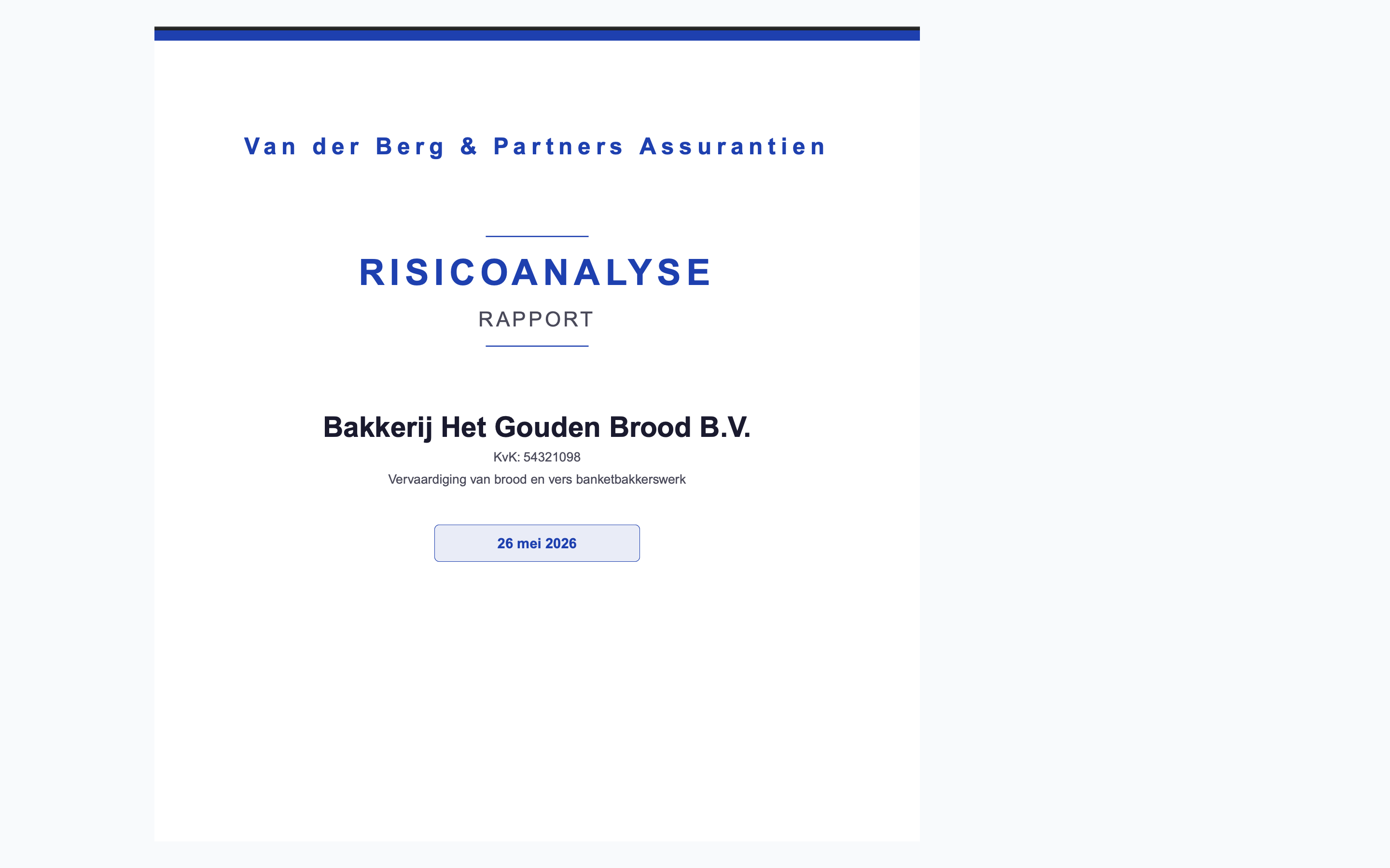 Risicoanalyse-rapport als PDF, met bevindingen en onderbouwing